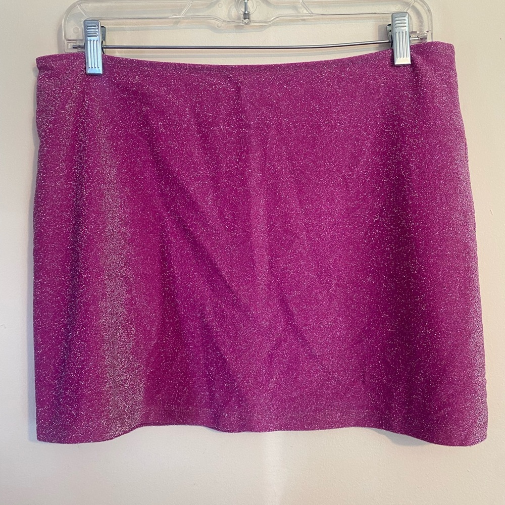 Pink Victoria Secret Swim Bottom cover up skirt sparkle glitter Large